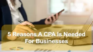 5 reasons a cpa is needed for businesses