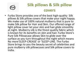 Silk pillows & Silk pillow covers