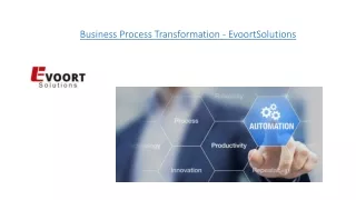 Business Process Transformation - EvoortSolutions