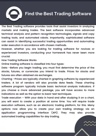 find the best trading software