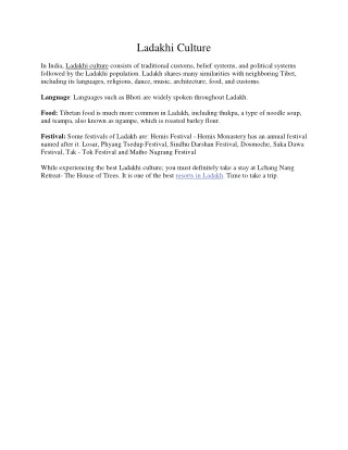 ladakhi culture