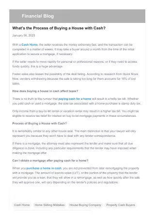 financial blog