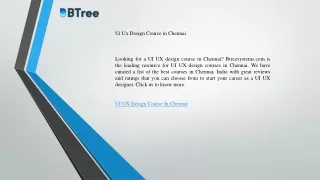 Ui Ux Design Course in Chennai   Btreesystems.com