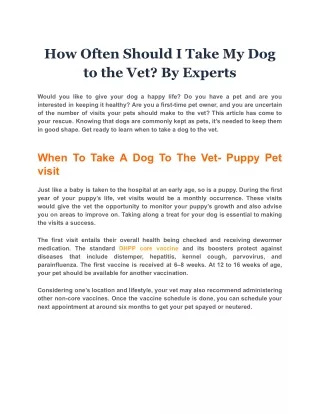how often should i take