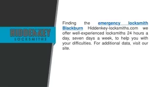 Emergency Locksmith Blackburn  Hiddenkey-locksmiths.com