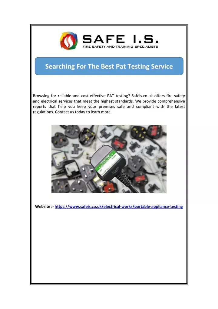 searching for the best pat testing service