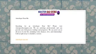 Astrologer Near Me   Astropsychicsaiguru.com