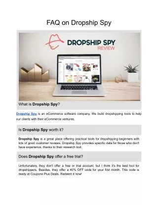 FAQ on Dropship Spy