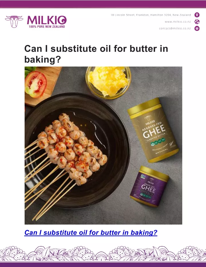 can i substitute oil for butter in baking