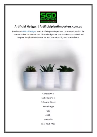 Artificial Hedges  Artificialplantimporters.com.au