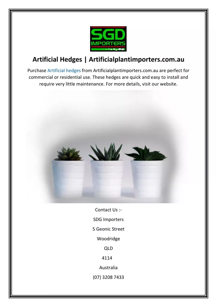 artificial hedges artificialplantimporters com au