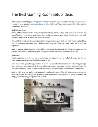 The Best Gaming Room Setup Ideas