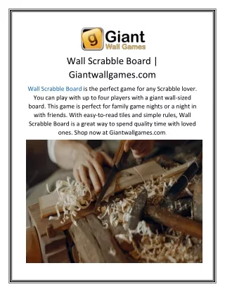 Wall Scrabble Board  Giantwallgames.com