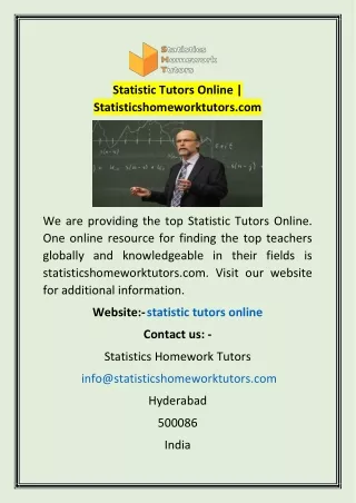 statistic tutors online statisticshomeworktutors