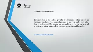 Commercial Coffee Grinder   Dipacci.com.au