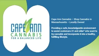 Cape Ann Cannabis One of the best providers of CBD edibles in Massachusetts