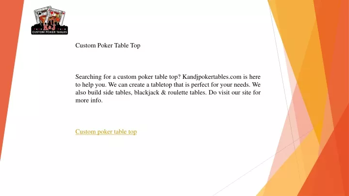 custom poker table top searching for a custom