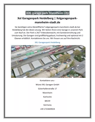 Xxl Garagenpark Heidelberg  Xxlgaragenpark-mannheim-stadt.de