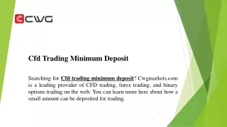 cfd trading minimum deposit