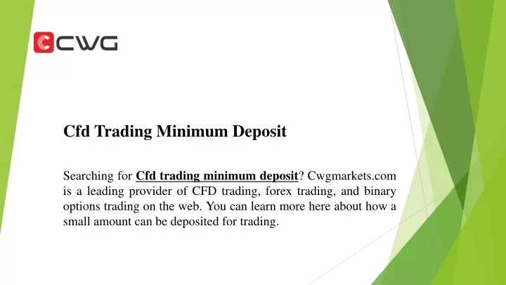 cfd trading minimum deposit
