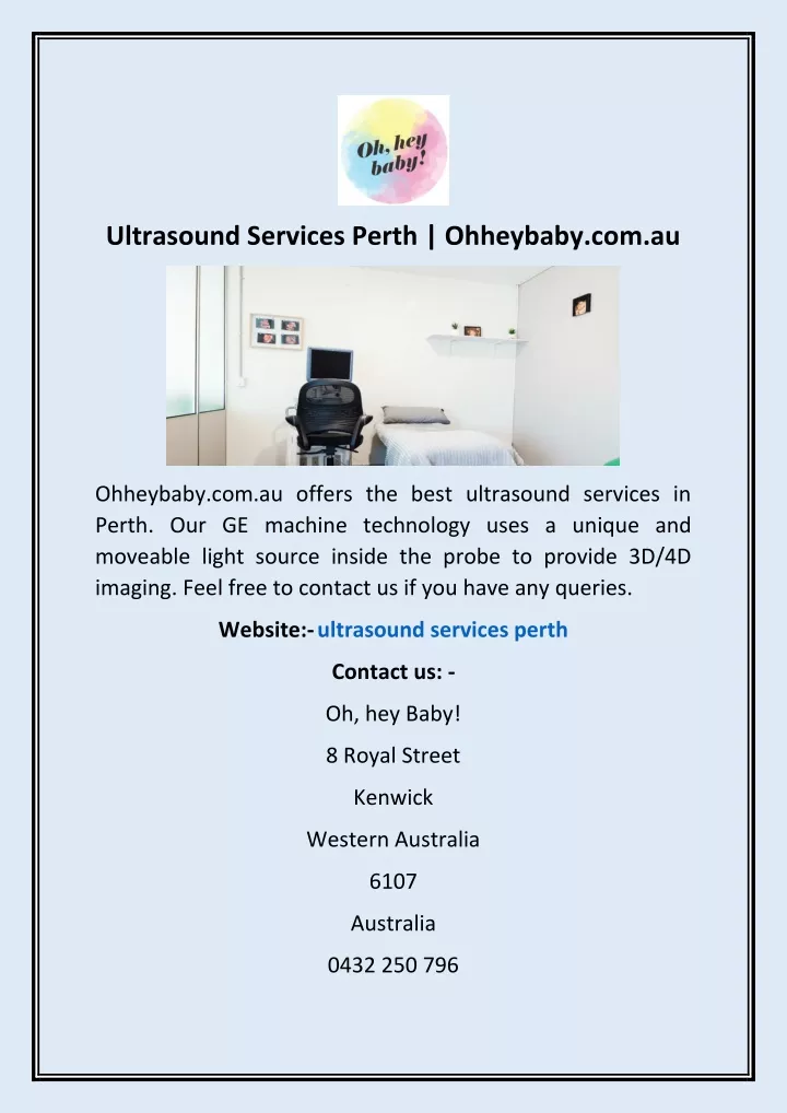 ultrasound services perth ohheybaby com au