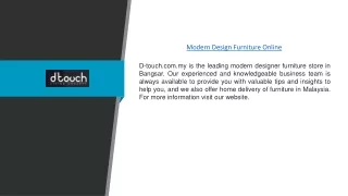 Modern Design Furniture Online | D-touch.com.my