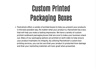 Custom Printed Packaging Boxes