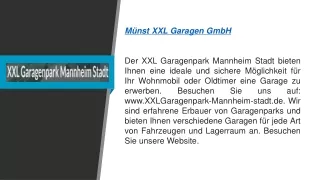 Münst XXL Garagen GmbH  Xxlgaragenpark-mannheim-stadt.de