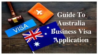 Guide To Australia Business Visa Application