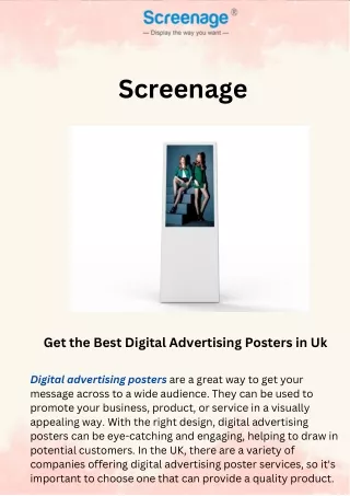 Get the Best Digital Advertising Posters in Uk