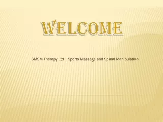 smsm therapy ltd sports massage and spinal manipulation