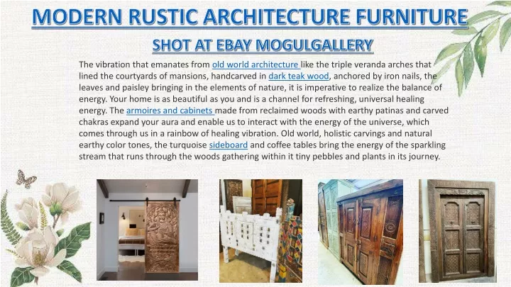 modern rustic architecture furniture