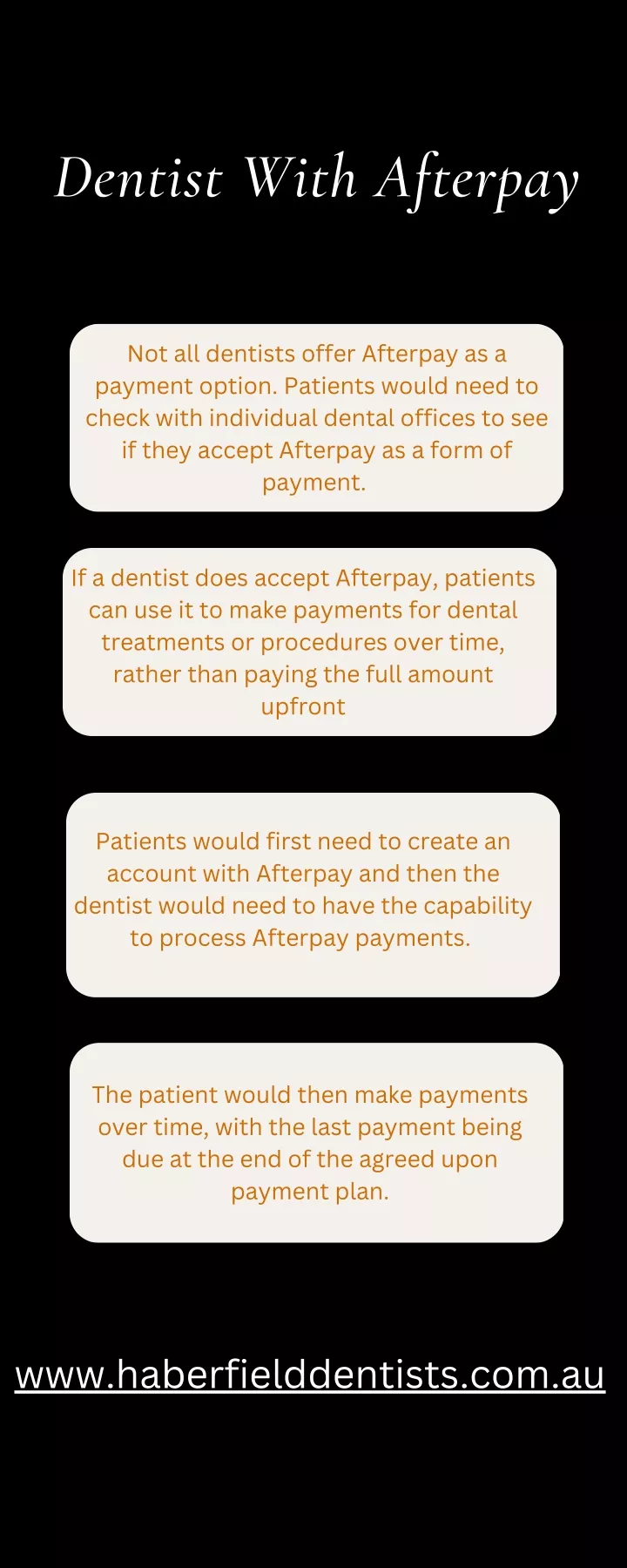 dentist with afterpay