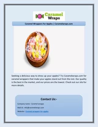 caramel wrappers for apples caramelwraps com