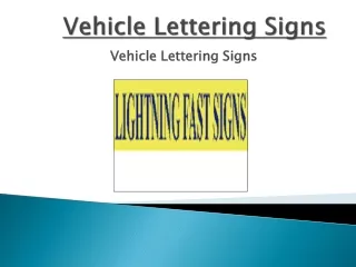 vehicle lettering signs