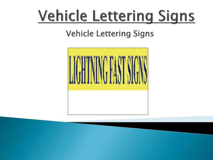 vehicle lettering signs