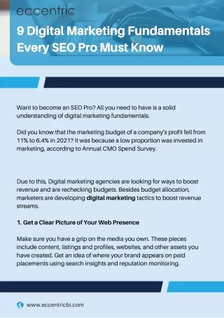 9 Digital Marketing Fundamentals Every SEO Pro Must Know