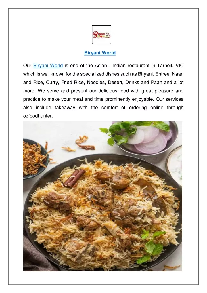 biryani world our biryani world