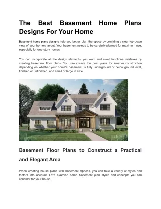 Home Plans | Popular Basement Plans | Diggs Custom Homes