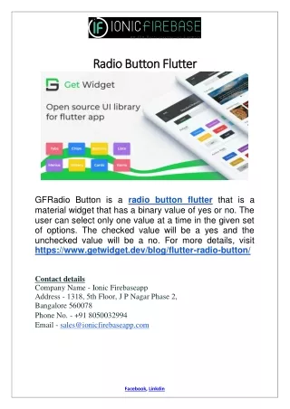 radio button flutter radio button flutter