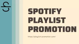 Spotify Playlist Promotion