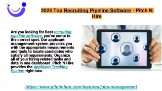 2023 Top Recruiting Pipeline Software - Pitch N Hire