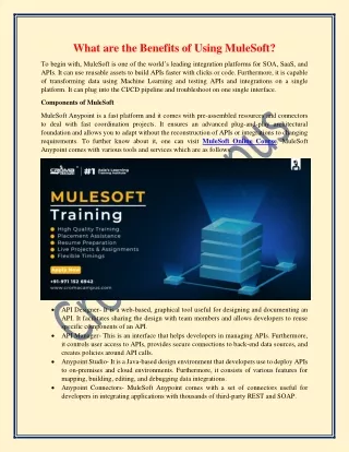 What are the Benefits of Using MuleSoft?