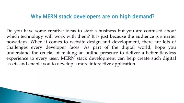 why mern stack developers are on high demand