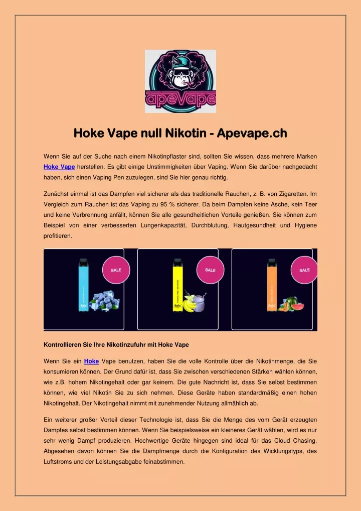 hoke vape null nikotin hoke vape null nikotin