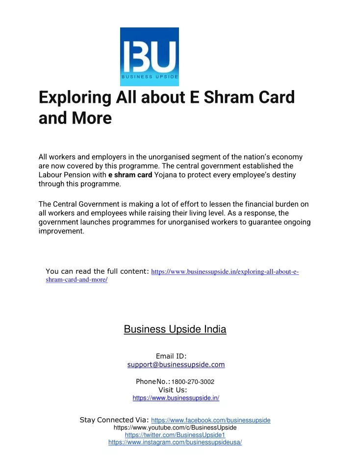 exploring all about e shram card and more