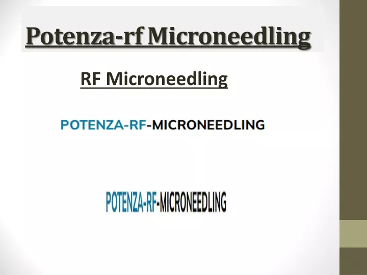 potenza rf microneedling