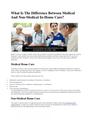 What Is The Difference Between Medical And Non