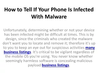 how to tell if your phone is infected with malware