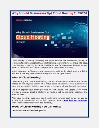 cloud hosting is quickly becoming